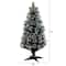 4ft. Fiber Optic Multicolor LED Lights Snowy Pine Artificial Christmas Tree